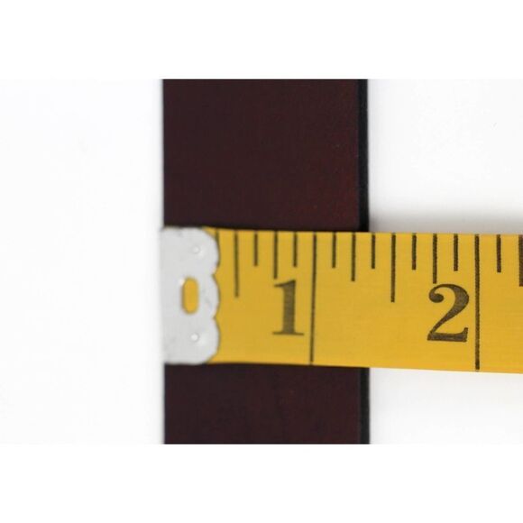 VTG BROWN GENUINE LEATHER 1 3/8"Wd CASUAL DRESS WOMEN'S BELT Sz M (X62 - Picture 7 of 11